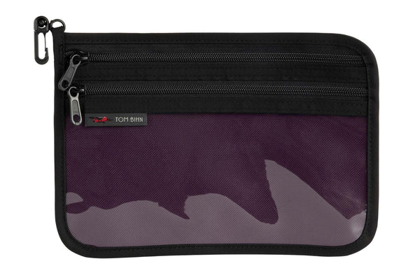 Medium Double Organizer Pouch in Aubergine Ballistic